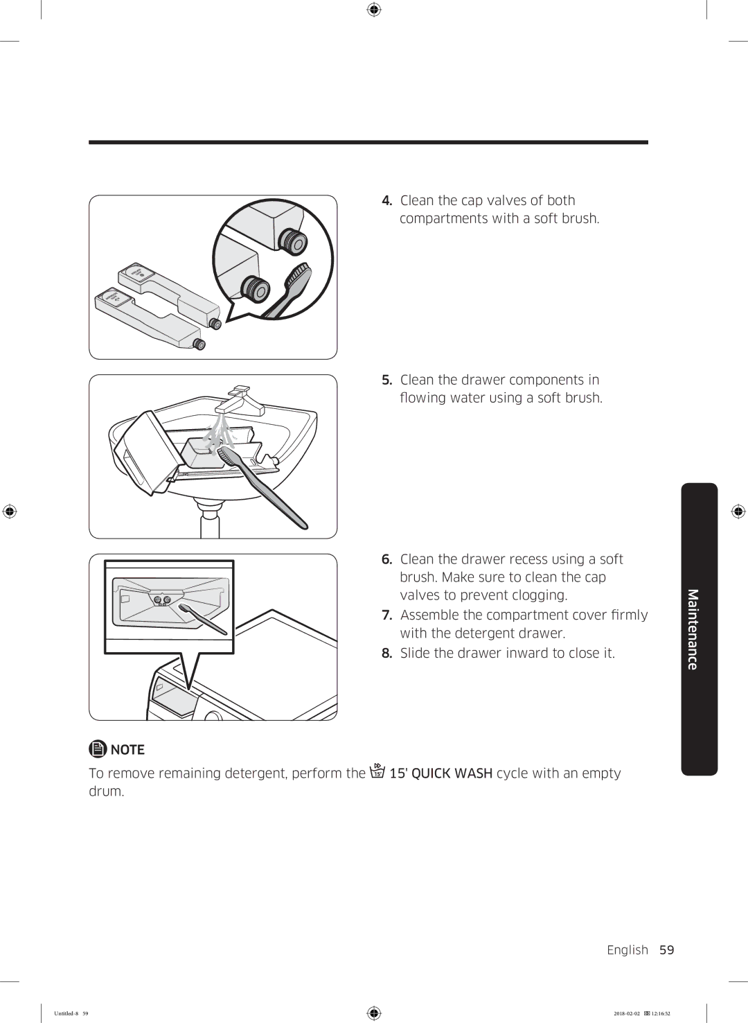 Samsung WD10N84INOA/EE manual English 59  